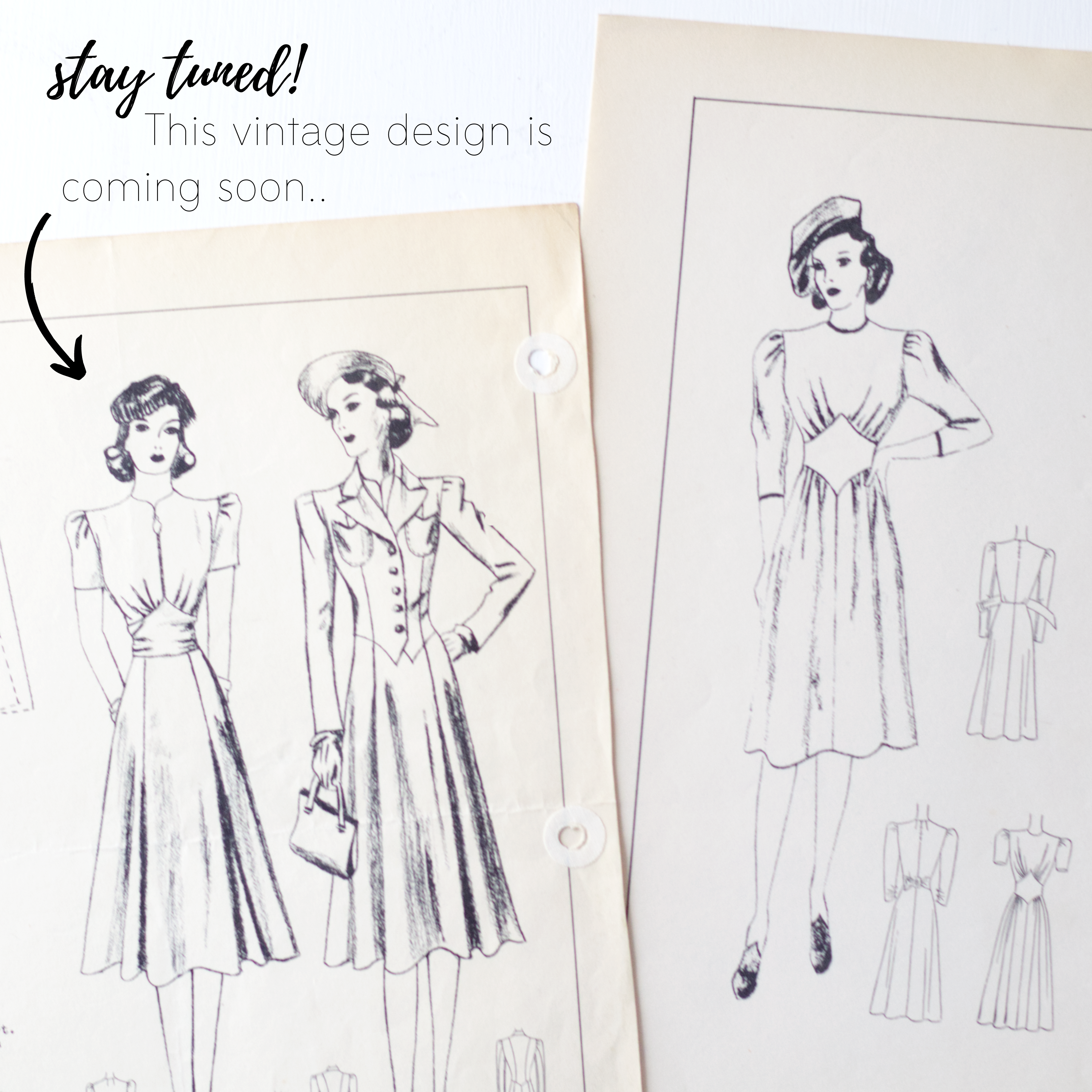 Vintage sewing pattern inspiration: New design coming soon!