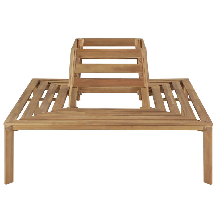 vidaXL Tree Bench 55.1"x55.1"x33.9" Solid Acacia Wood - Outdoor Benches - SproutRite
