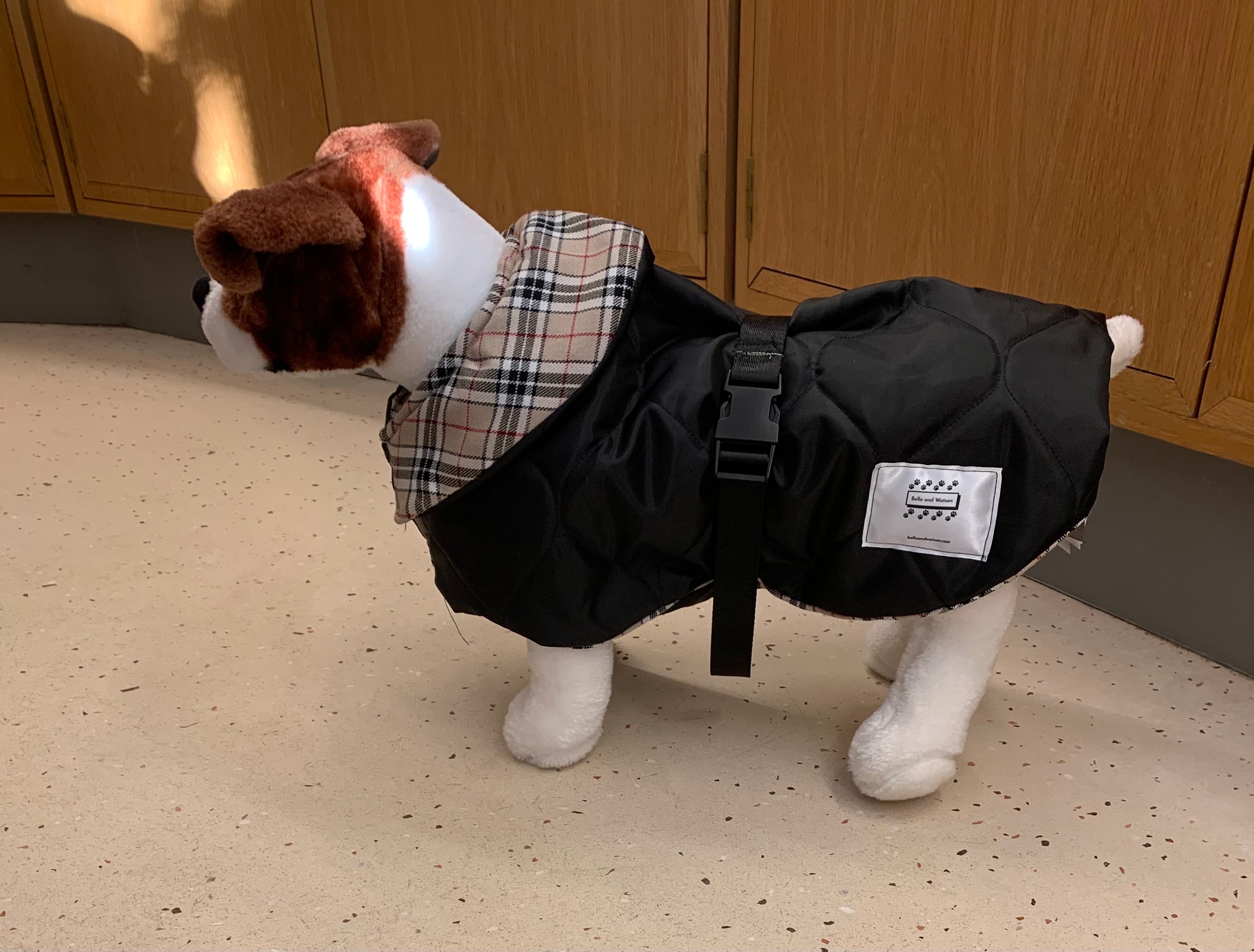 Padded Burberry waterproof dog coat/jacket handmade by Bella & Watson –  Bella and Watson Ltd