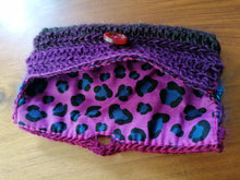 Load image into Gallery viewer, Purple Leopard Print Glasses Case.
