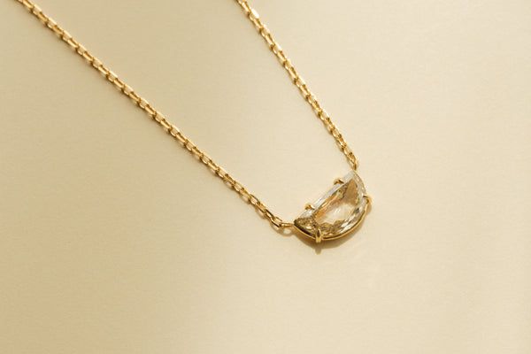 L'EAU half moon diamond necklace