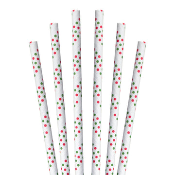 Jumbo Red Striped Paper Straw (Unwrapped, 7.75″, 4,800/Case
