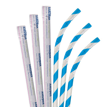 8.5 Red Striped Colossal Paper Straws - 1480 ct. – Aardvark Straws