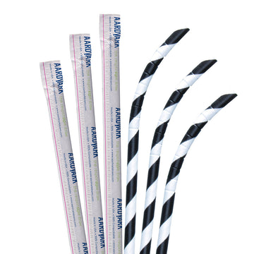 7.75 Wrapped Yellow Striped Eco-Flex Paper Straws - 3200 ct. – Aardvark  Straws