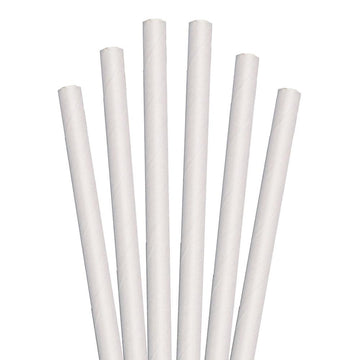 Individually Wrapped White Plastic Flexible Drinking Straws