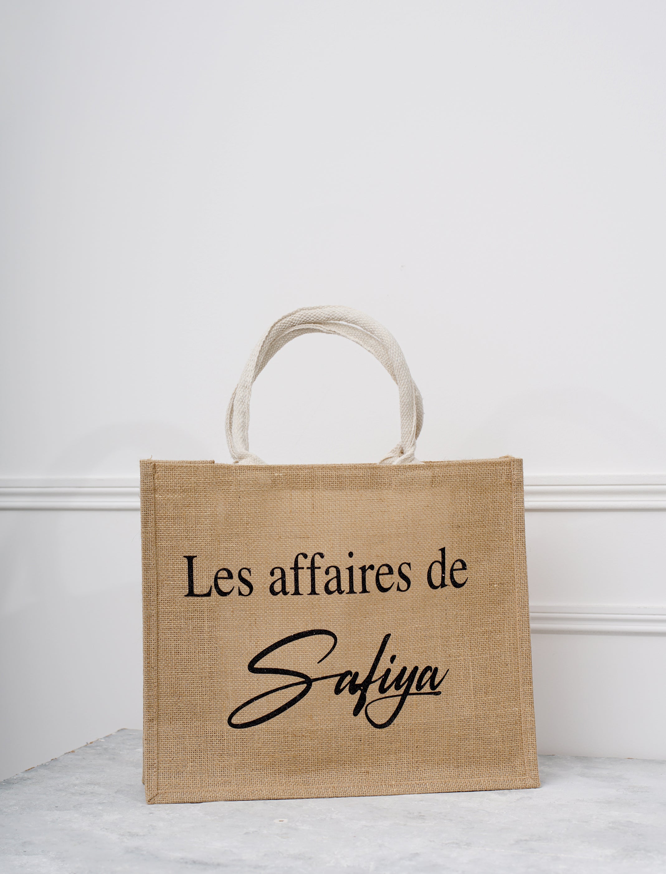 Sac personnalisée en jute naturelle