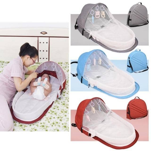 portable crib with mosquito net