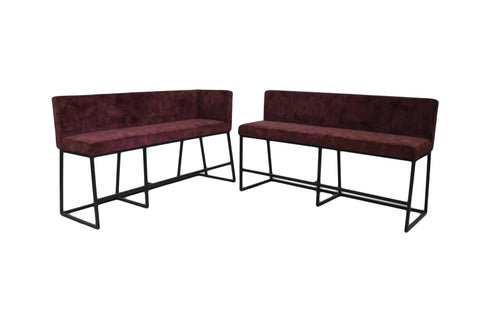 Robust bar bench: fabric cover & steel construction | Model LUNA E