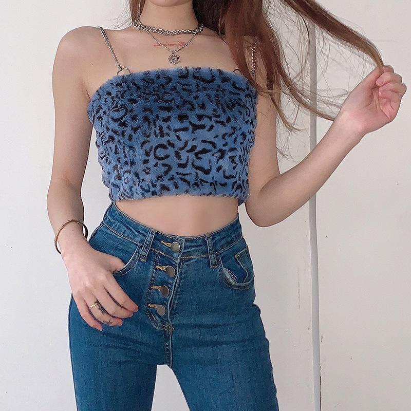 Fuzzy Feline Feelz Chain Strap Crop Top – Empty Soda