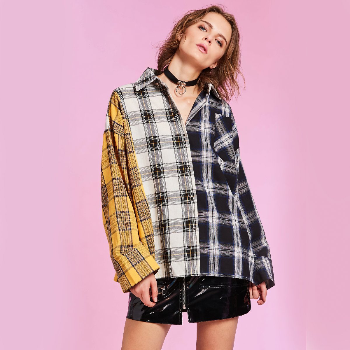 kkco Lounge Shirt in Mixed Checker