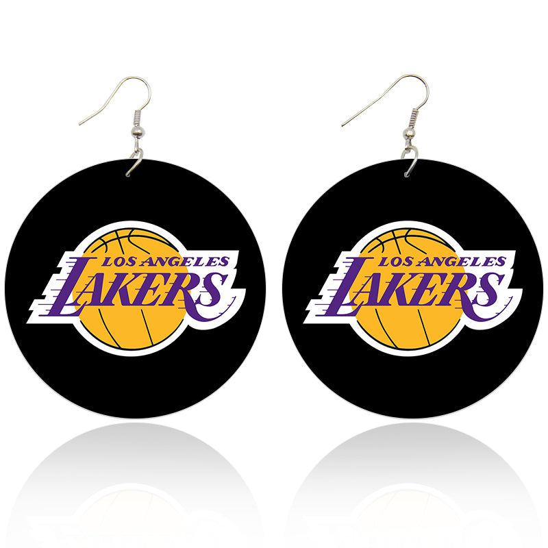 Lakers Wooden Earrings