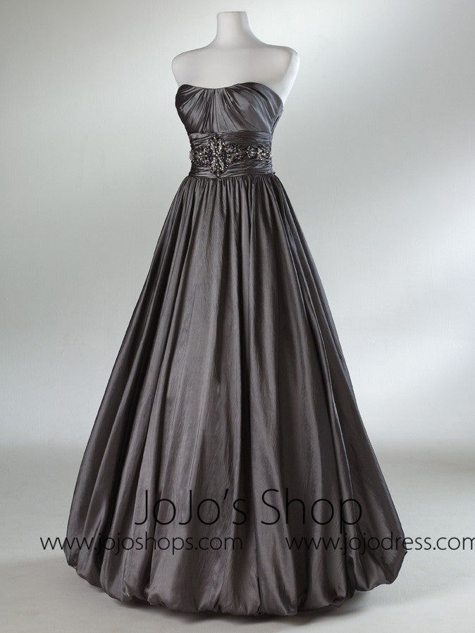 Gray Ball Gown Bubble Hem Formal Graduation Prom Evening Dress HB2016B ...