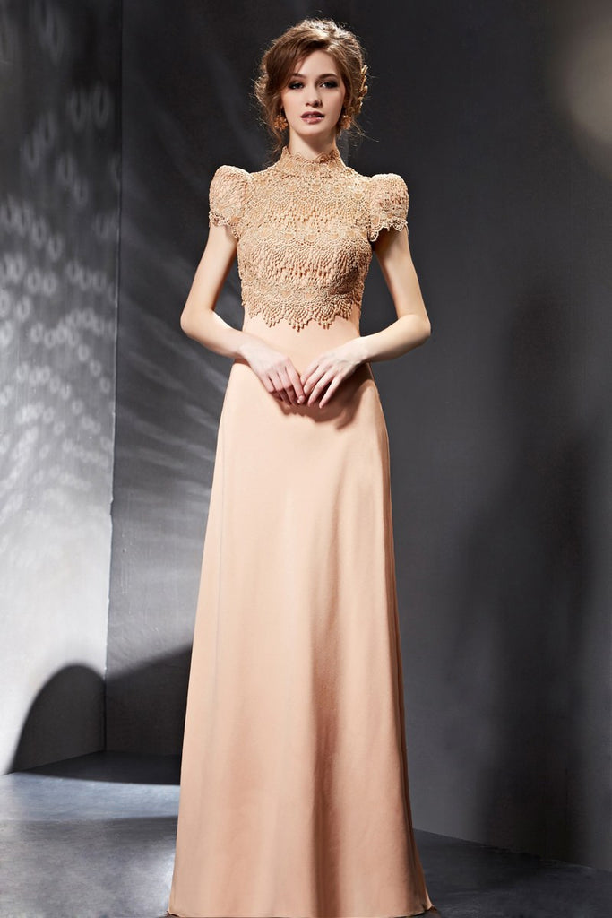 Modest Vintage Lace Formal Evening Prom Dress Victorian Style – JoJo Shop