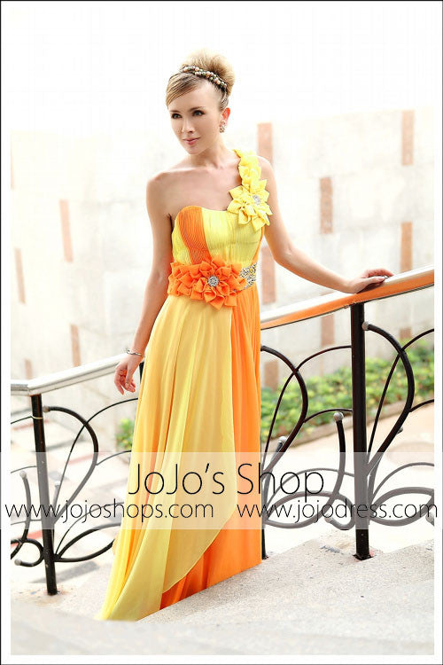 yellow grecian dress