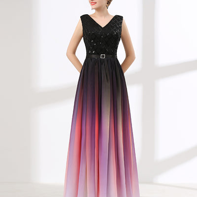 Elegant Black Changing Color Formal Prom Evening Dress – JoJo Shop