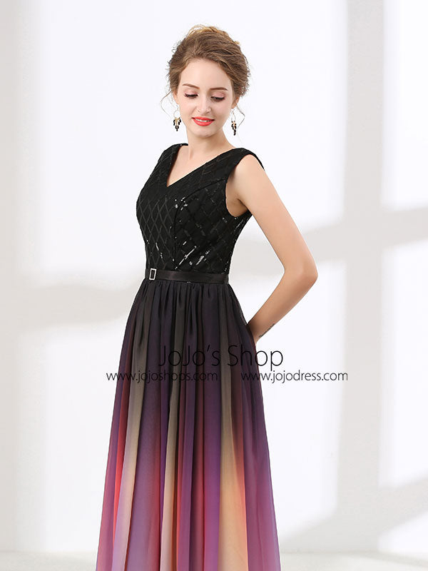 Elegant Black Changing Color Formal Prom Evening Dress – JoJo Shop