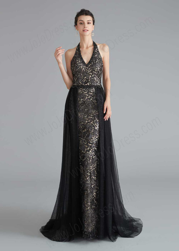 halter long formal dresses