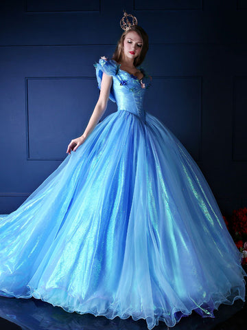 Cap Sleeves Princess Ball Gown Wedding Dress Debutante Dress – JoJo Shop