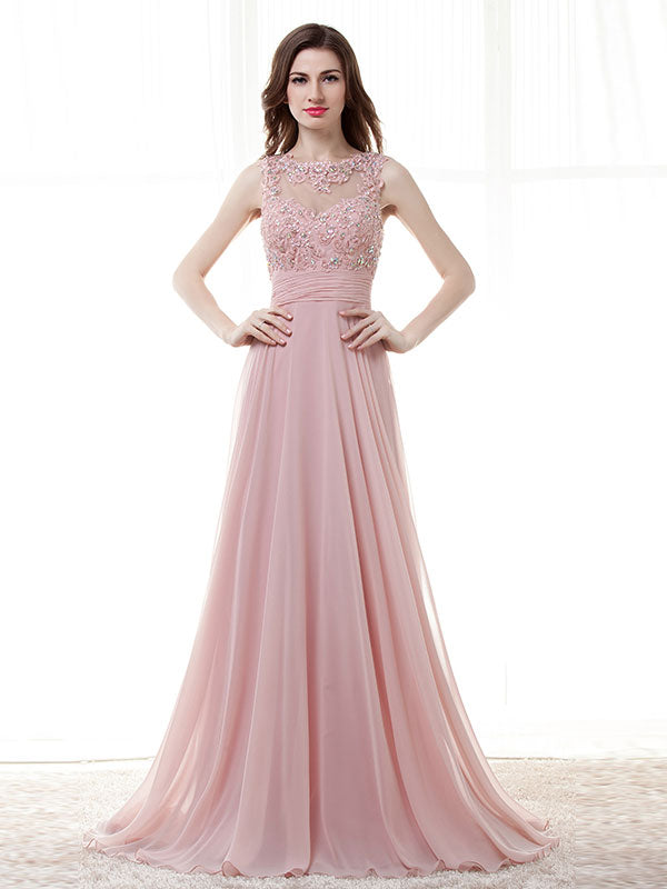 Blush Pink Lace Formal Prom Evening 