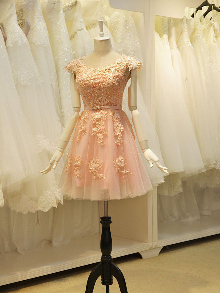 blush semi formal dress