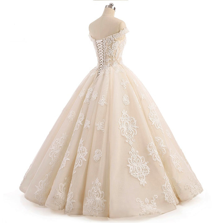 Champagne Ball Gown Wedding Dress AL3014 – JoJo Shop