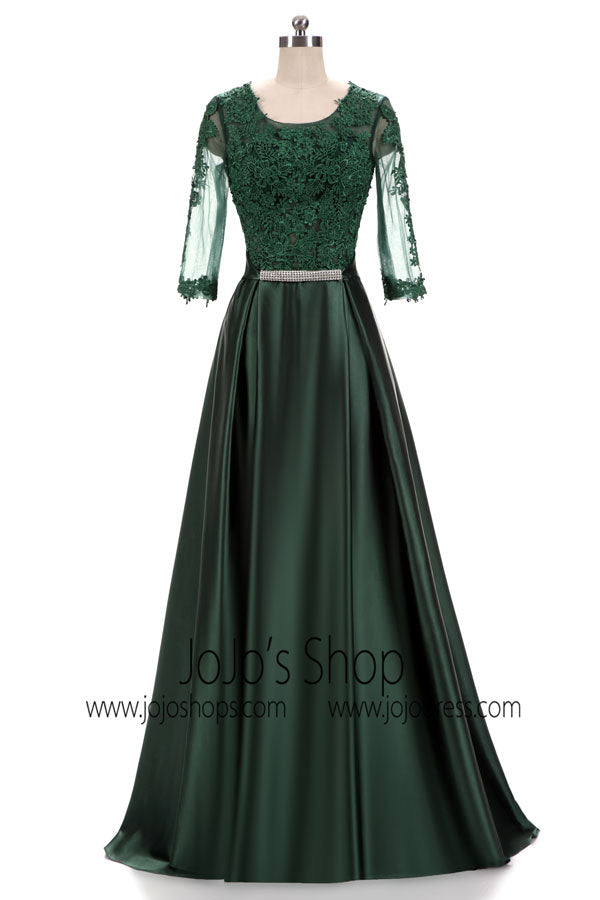 dark green occasion dress