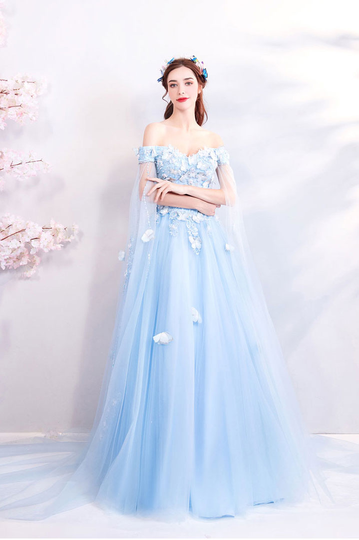 Ice Blue Elsa Style Formal Prom Evening Dress X2007 – JoJo Shop