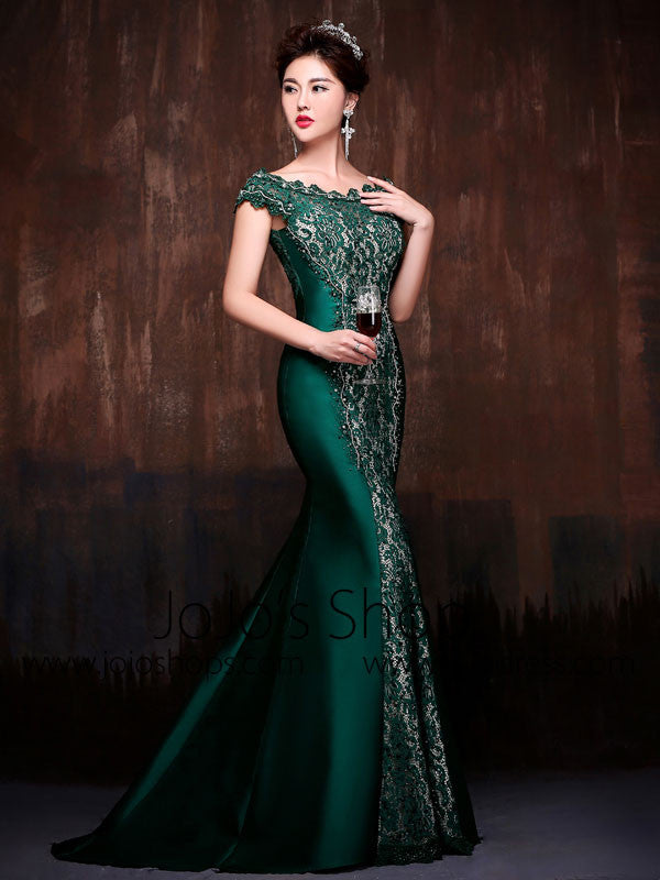 elegant green evening gowns