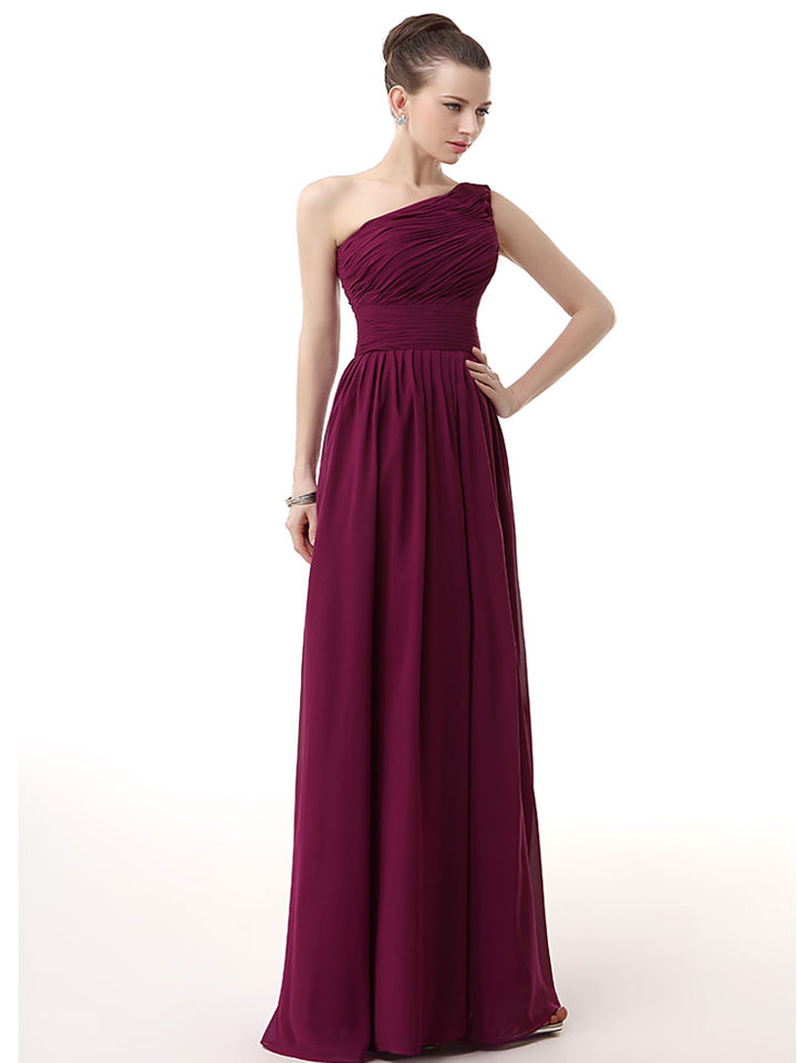 Purple Grecian One Shoulder Formal Dress – JoJo Shop