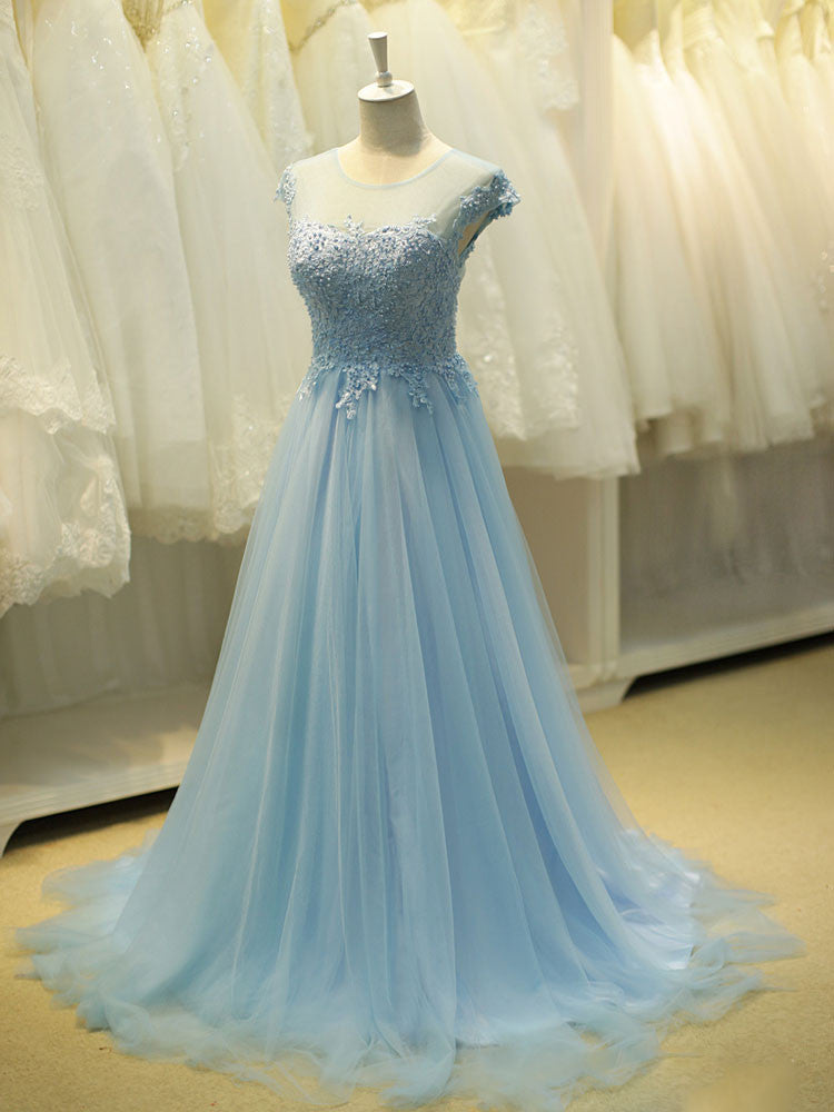ice blue formal dress