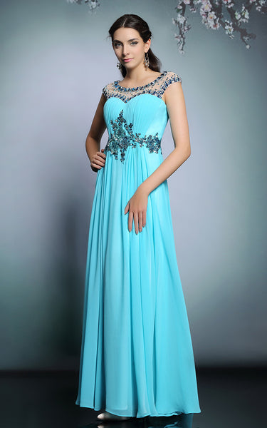 Grecian Turquoise Formal Prom Evening Dress | DQ831227 – JoJo Shop