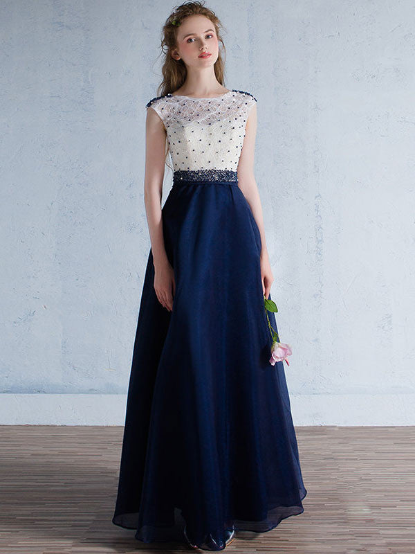 modest blue prom dresses