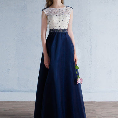 Modest Blue Formal Prom Evening Dress – JoJo Shop