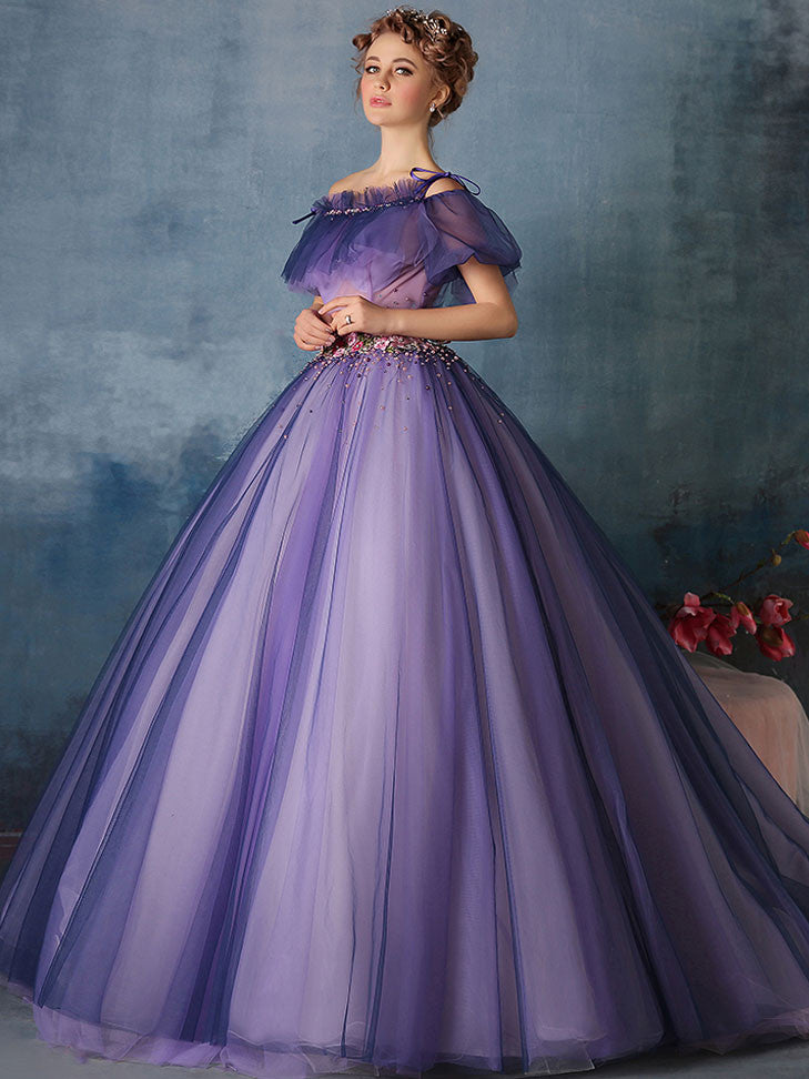 ball gown purple