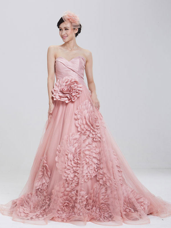dusty rose ball gown