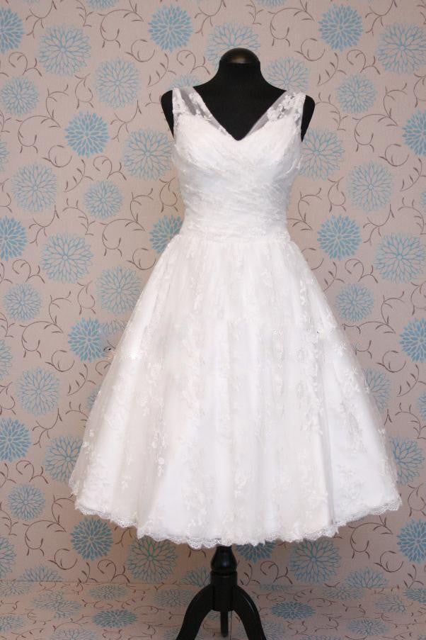 short 60s wedding dress