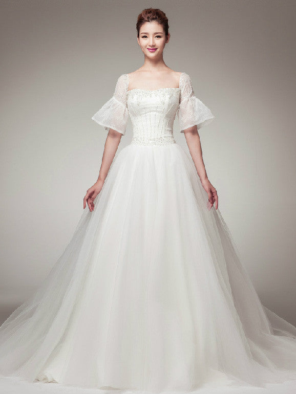 Vintage Style A Line Wedding Dresses 4