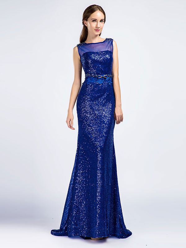 royal blue shimmer dress