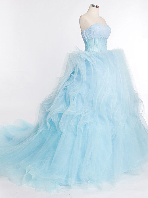 ice blue ball gown