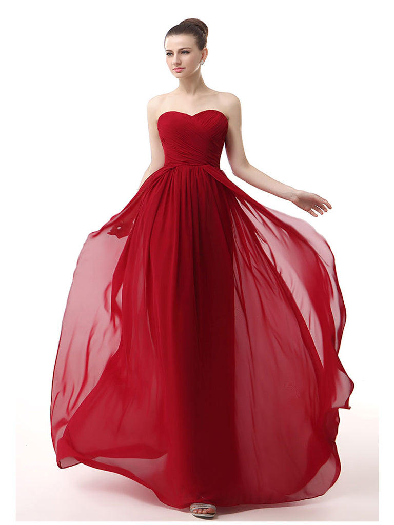 long chiffon evening dress