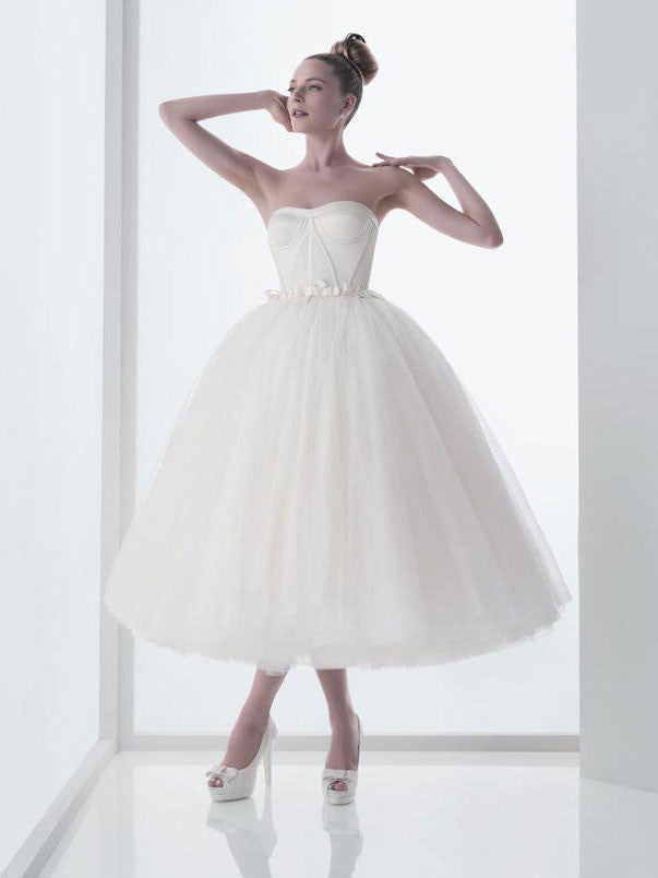 tea length tulle dress