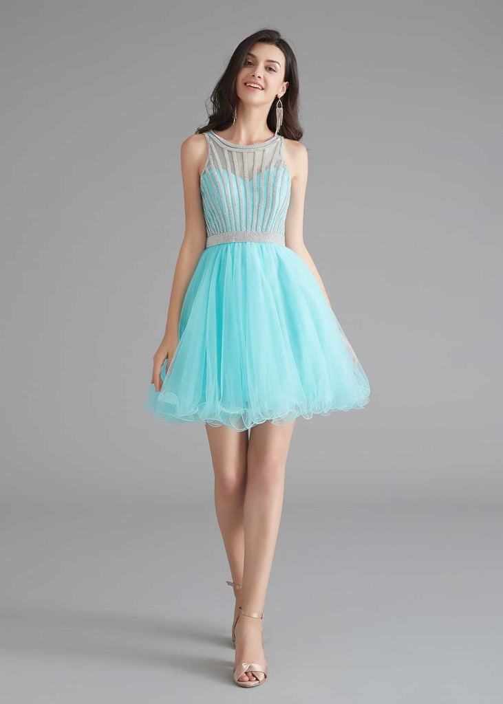 turquoise blue cocktail dress