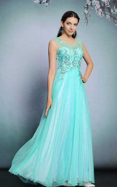 Whimsical Turquoise Grecian Long Formal Prom Evening Dress | DQ831256 ...