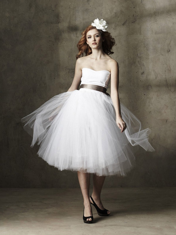 Strapless Ballerina Style Short Wedding Dress – JoJo Shop