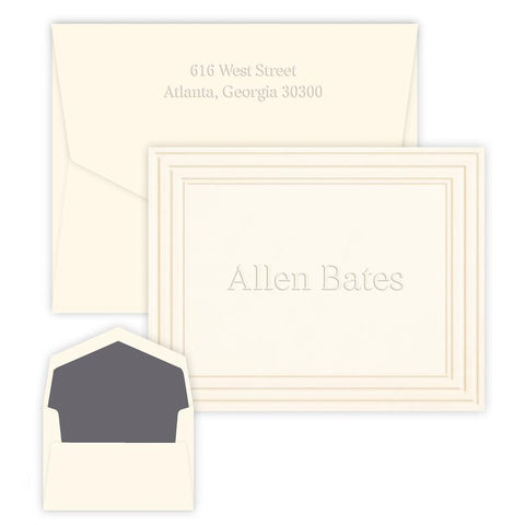 Large Monogram Personalized Note Cards & Envelopes