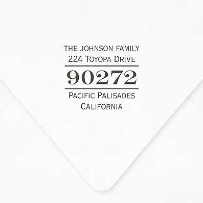 Modern Square Return Address Stamp – Eldridge Stationers