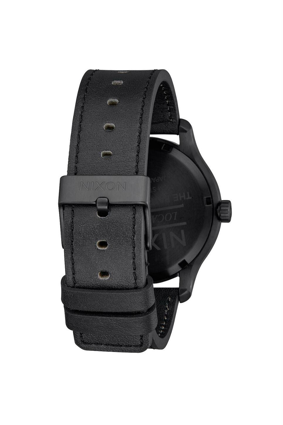 PATROL LEATHER WATCH - BLACK/SILVER/BLACK