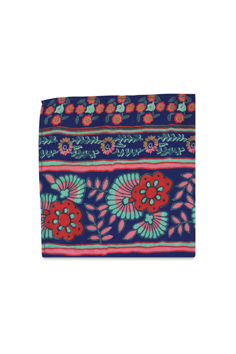 THE VANNA POCKET SQUARE Blue Floral