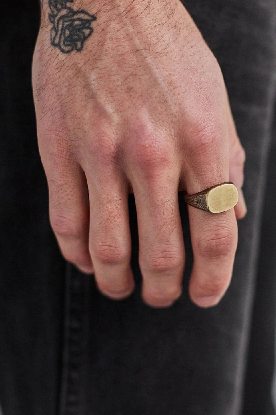 SIGNET RING - BRASS WORK PATINA — REVOLVR Menswear