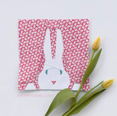 Happy Sew Lucky's bunny foundation paper pieced quilt block pattern.